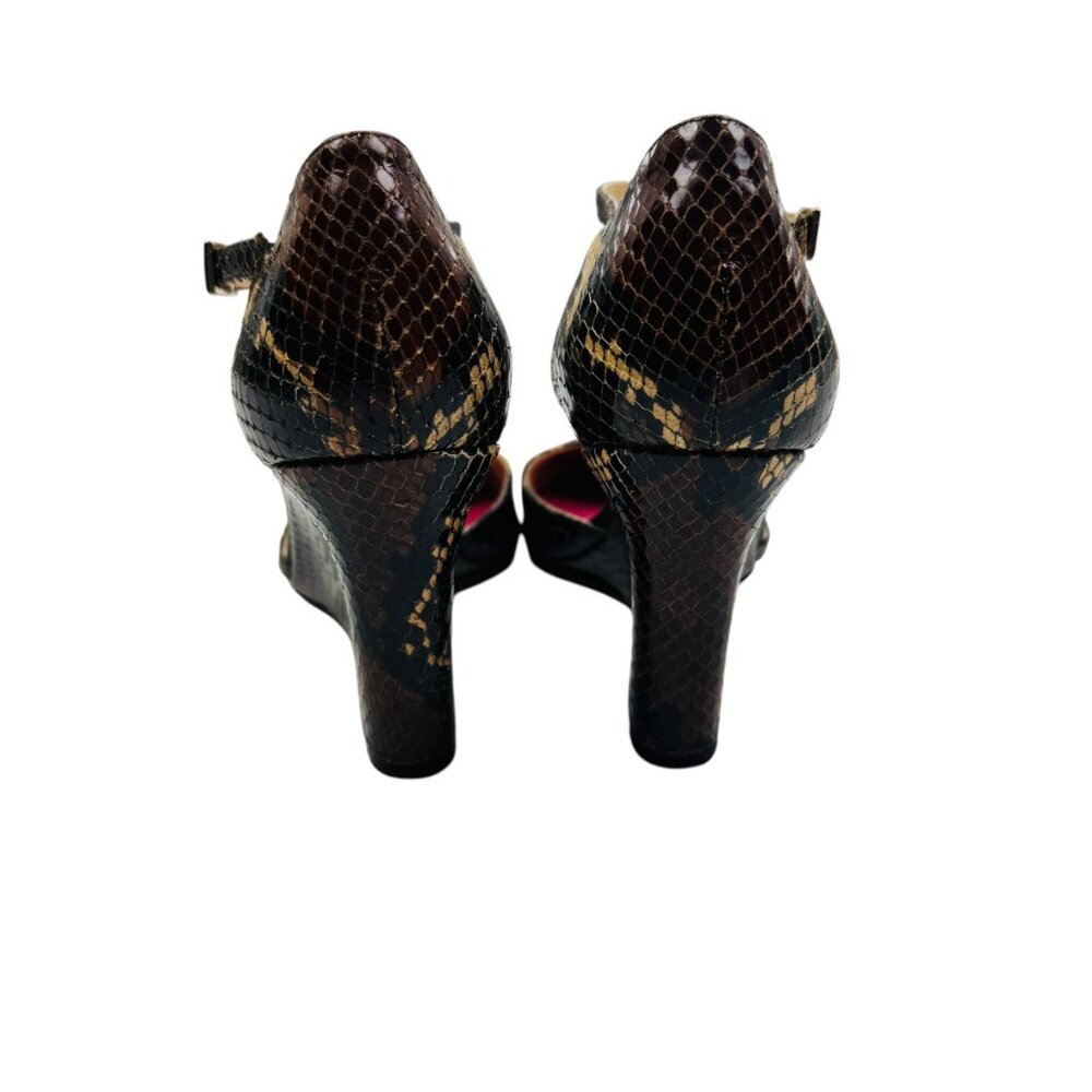 Kate Spade Python/Snakeskin Closed Toe Wedge Heels Women's Size 6 - Picture 6 of 8